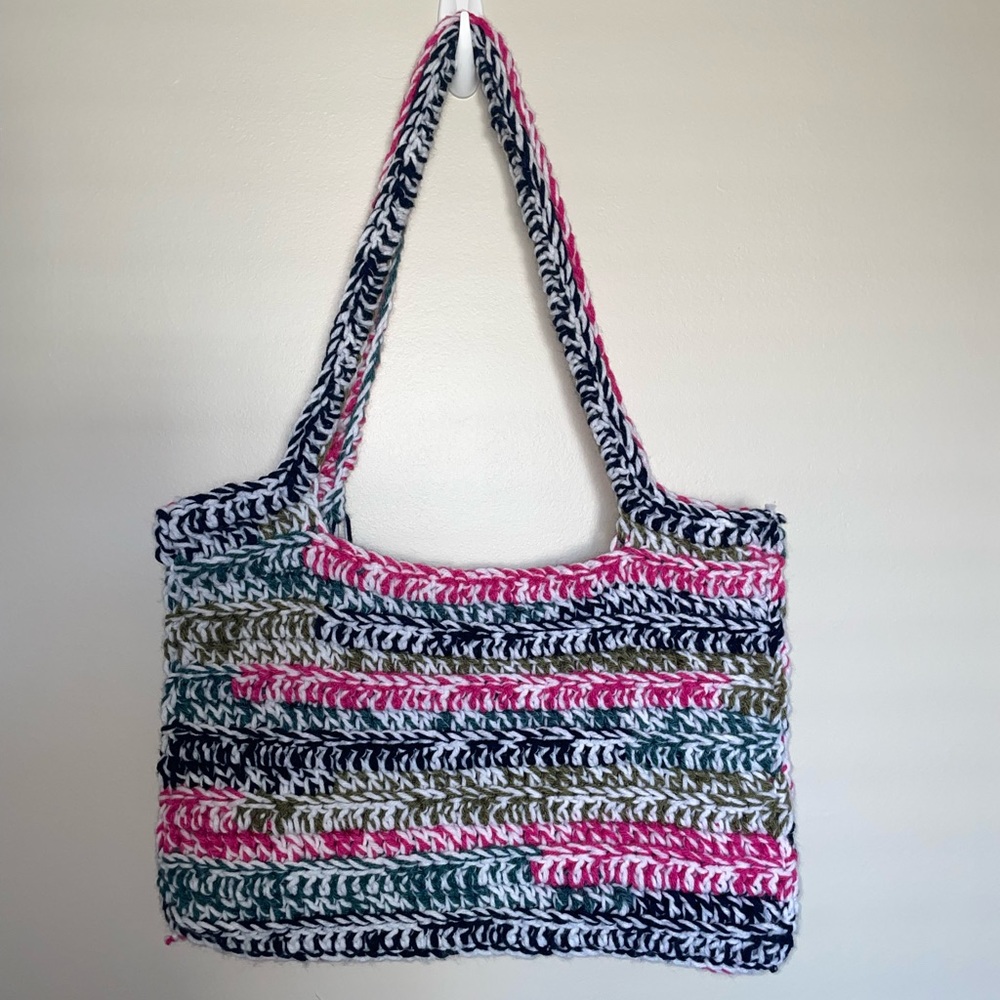 Handmade crochet medium tote bag